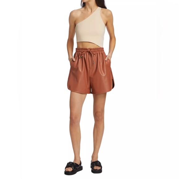 A.L.C. Pants - ALC | 🤩 NWT 🤩 | Ryder Faux LeatherHigh Waist Shorts in Russet | XS